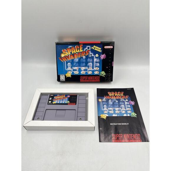 Space Invaders SNES Nintendo Complete CIB Authentic Tested 97 Arcade Classic VGC - Picture 2 of 15